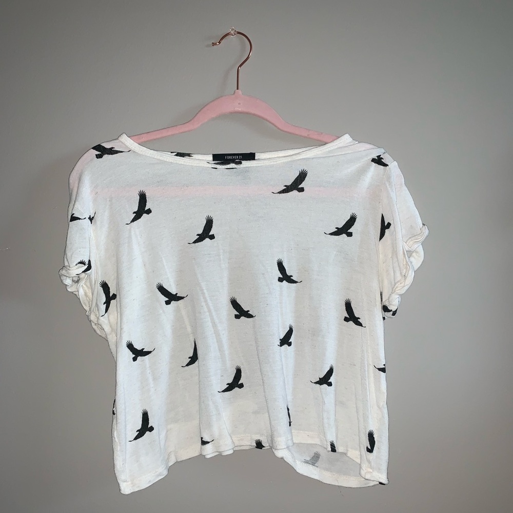 Eagle print crop top